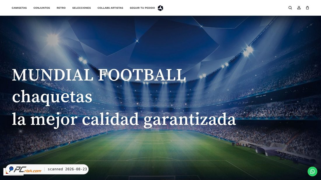 Screenshot von mundialfootballstore.com