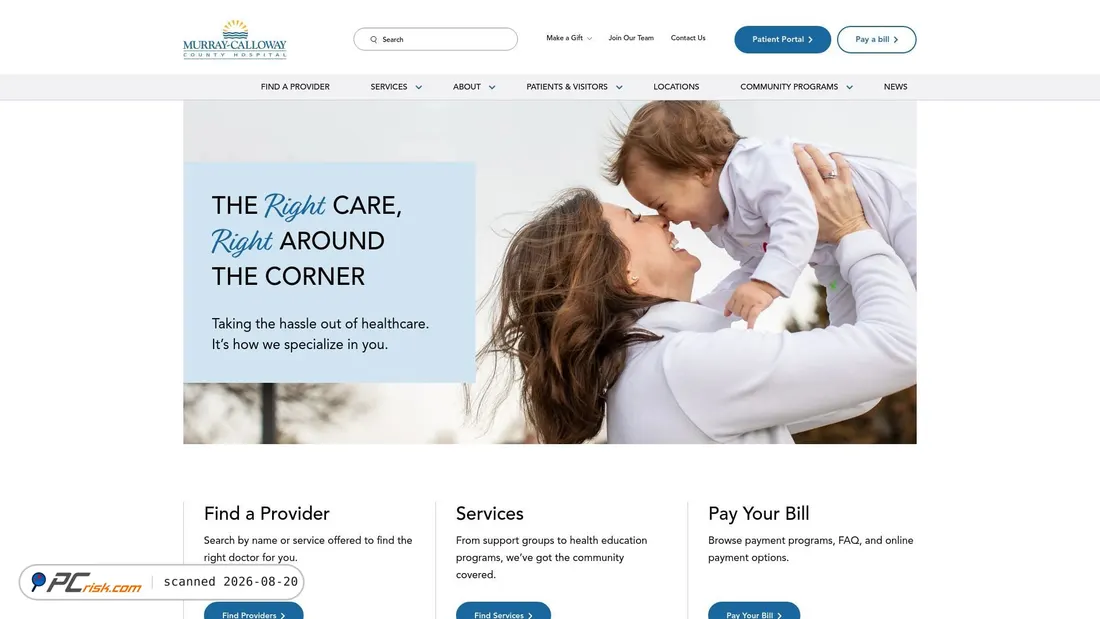 Screenshot of murrayhospital.org