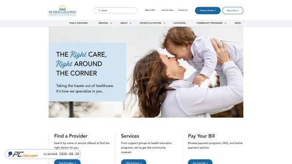 murrayhospital.org screenshot