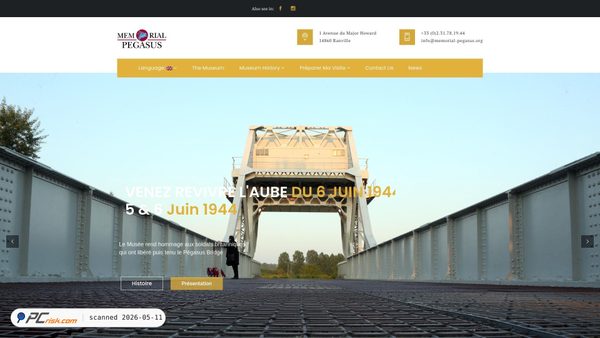 musee.memorial-pegasus.com screenshot