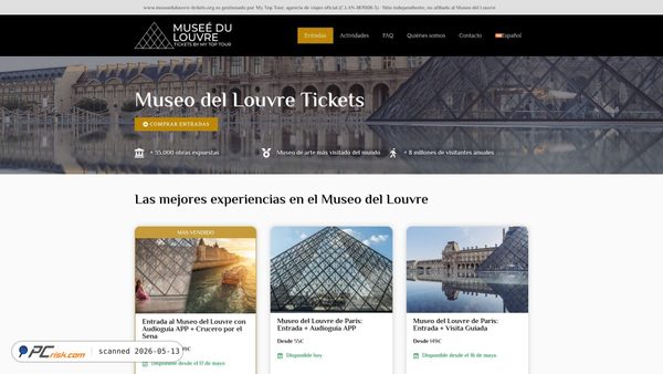 museedulouvre-tickets.org screenshot
