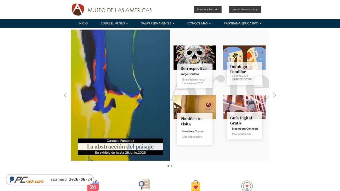 Screenshot of museolasamericas.org