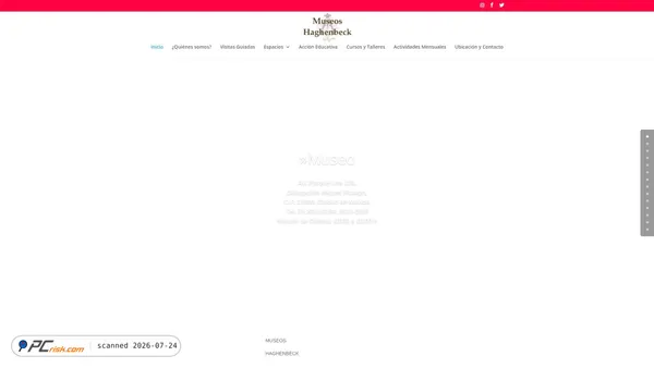 museoshaghenbeck.mx screenshot