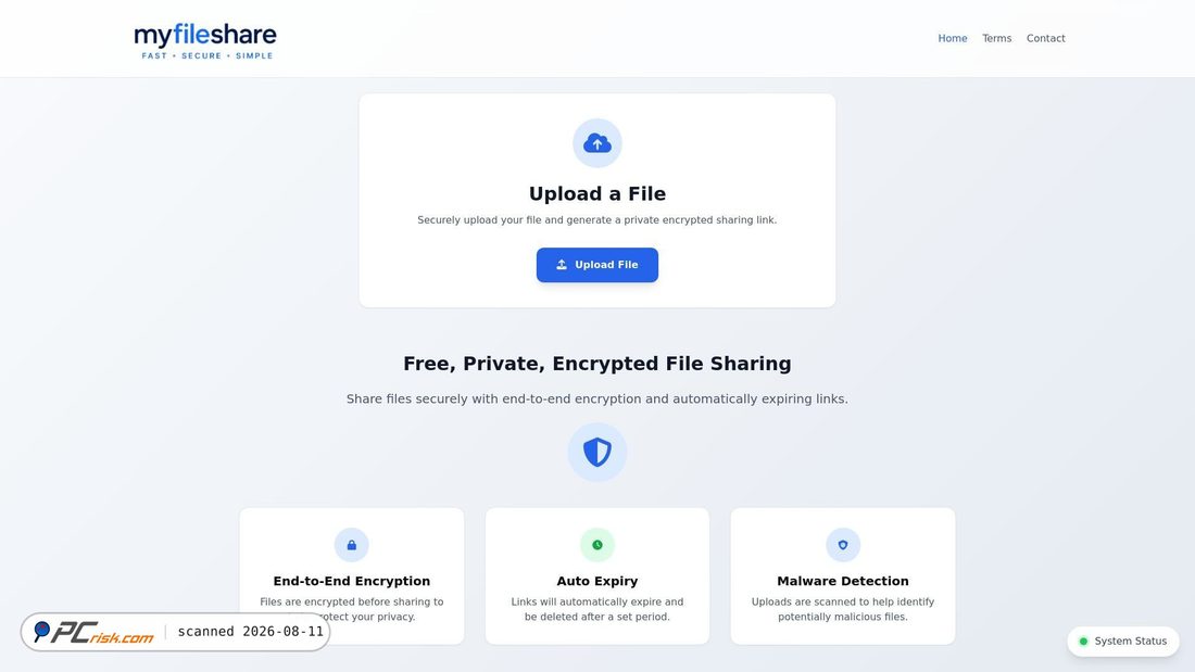 Screenshot of my-fileshare.com