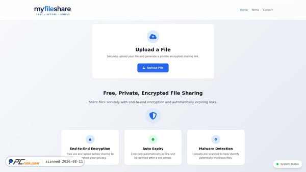 my-fileshare.com screenshot