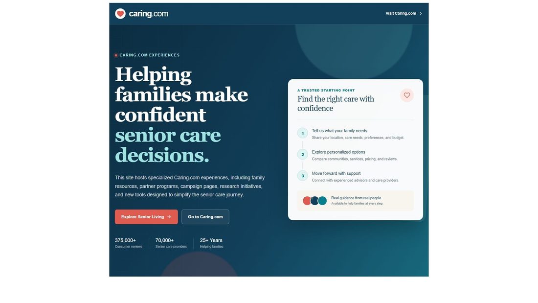 Screenshot van my.caring.com