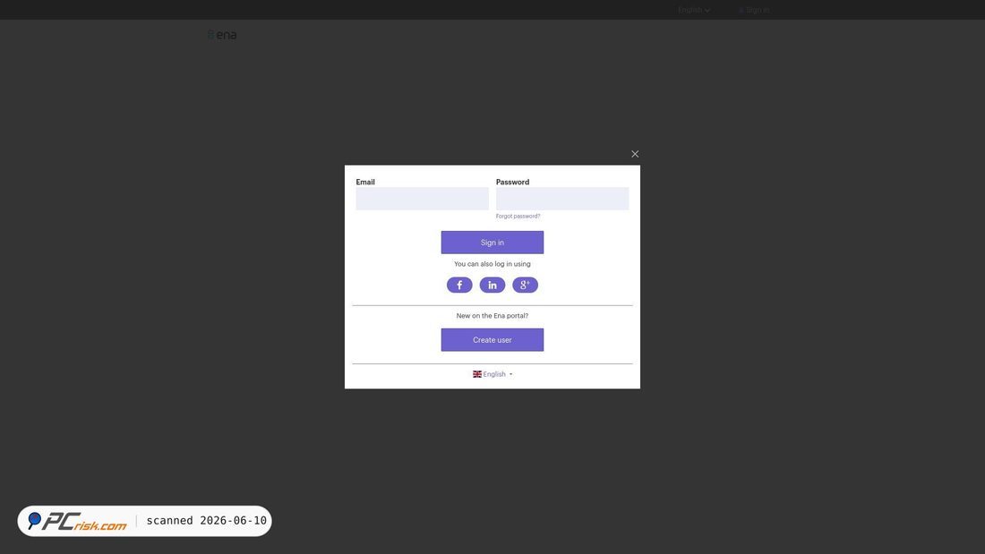 Screenshot of my.enaportal.com