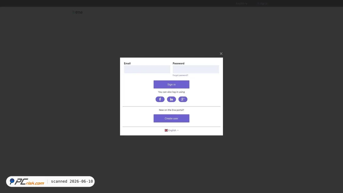 Screenshot di my.enaportal.com