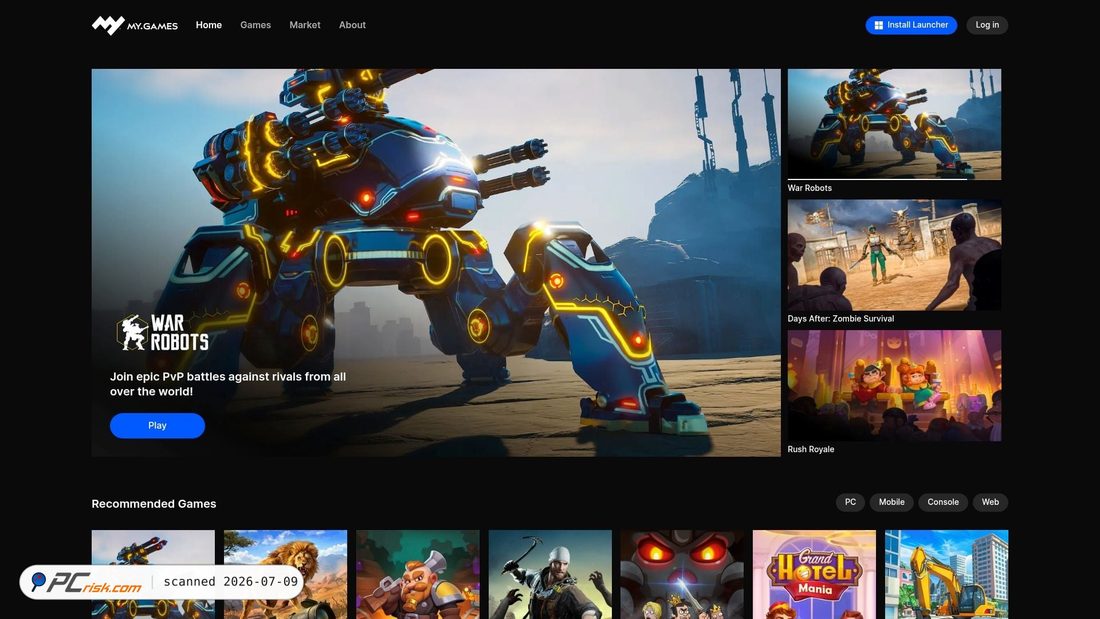 Screenshot of my.games