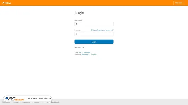 my.hidrive.com screenshot