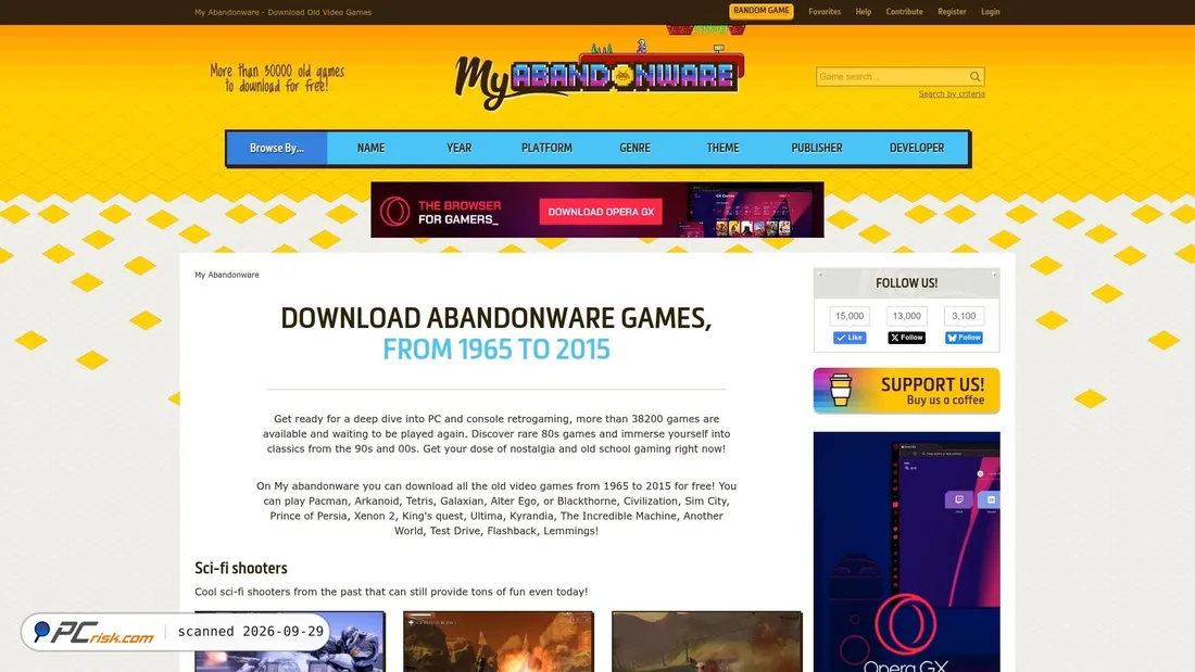 Ist myabandonware.com sicher? Sicherheits-Scan-Bericht | PCrisk