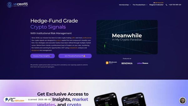 mycryptoparadise.com screenshot