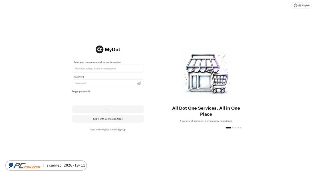 Screenshot of mydot.one