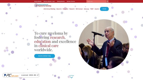 myelomasociety.org screenshot