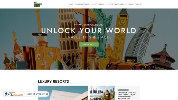 Captura de myfavouriteplaces.org