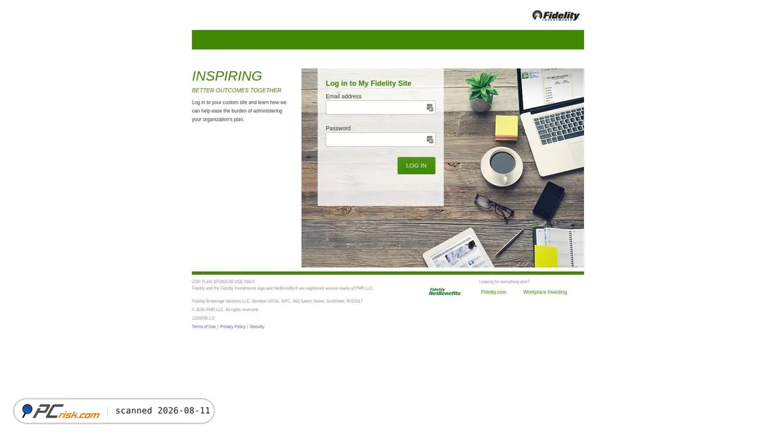 Screenshot of myfidelitysite.com