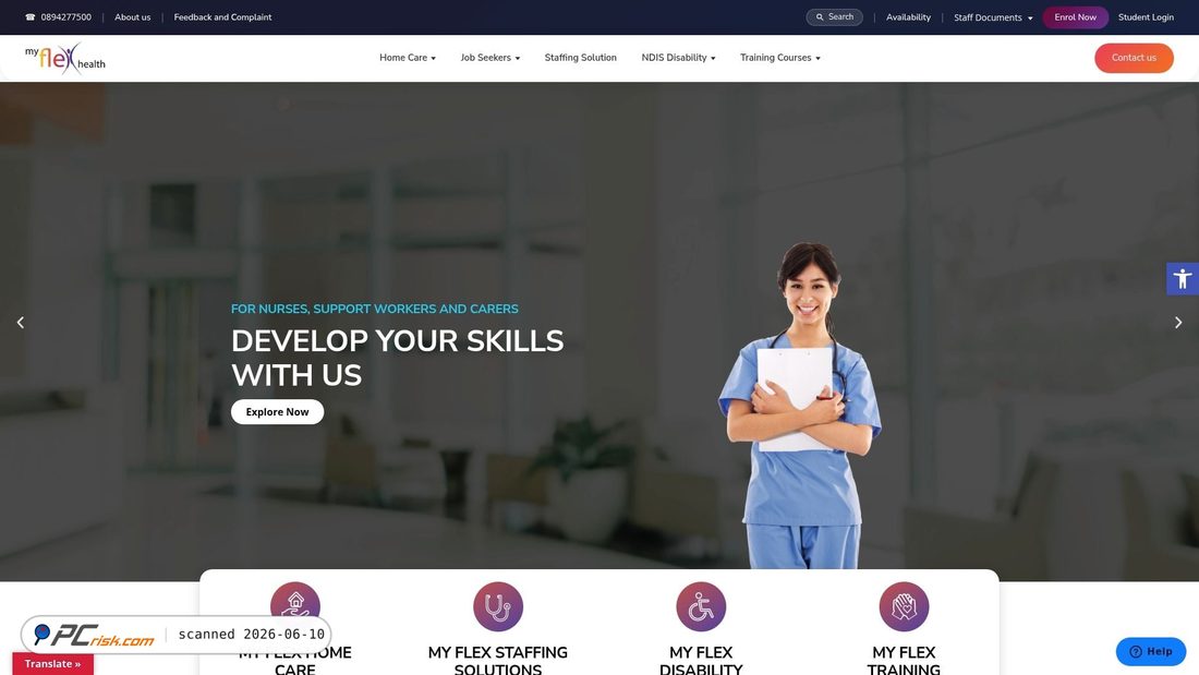 Screenshot of myflexhealth.com.au