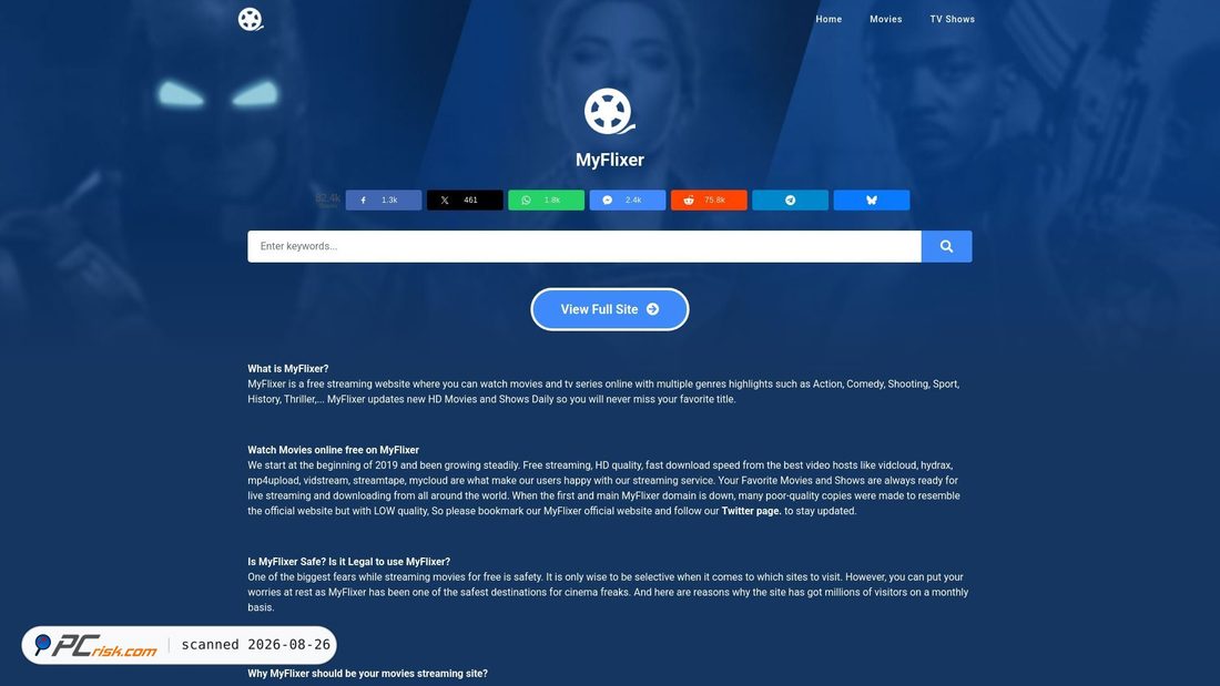 Screenshot von myflixer.art