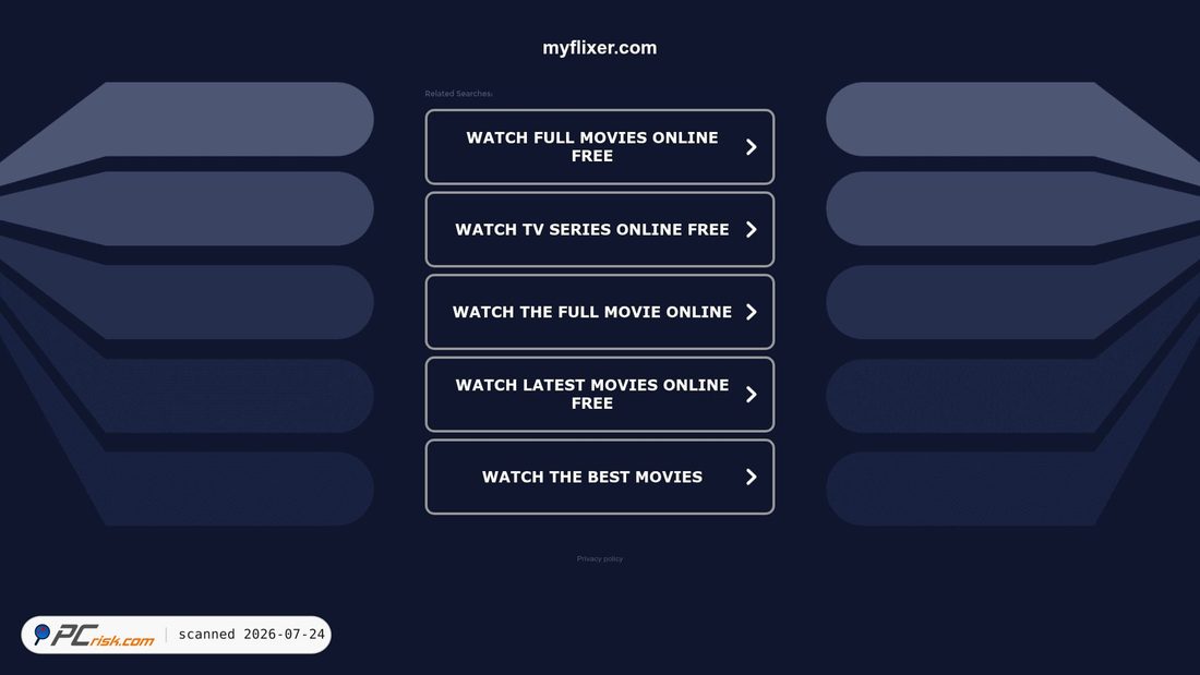 Screenshot of myflixer.com