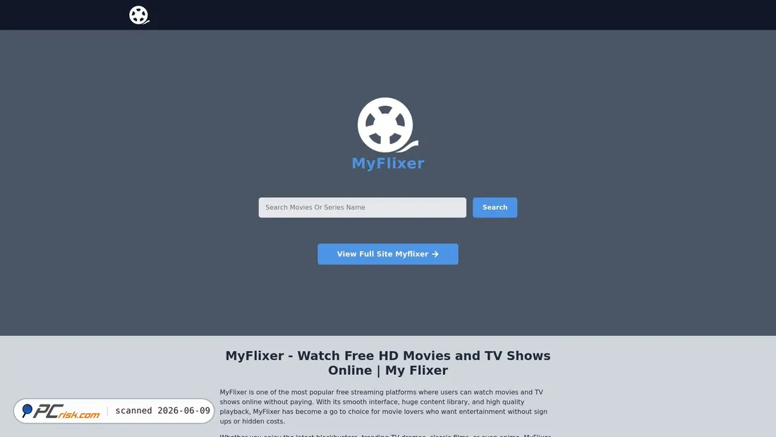 Screenshot of myflixerinfo.com