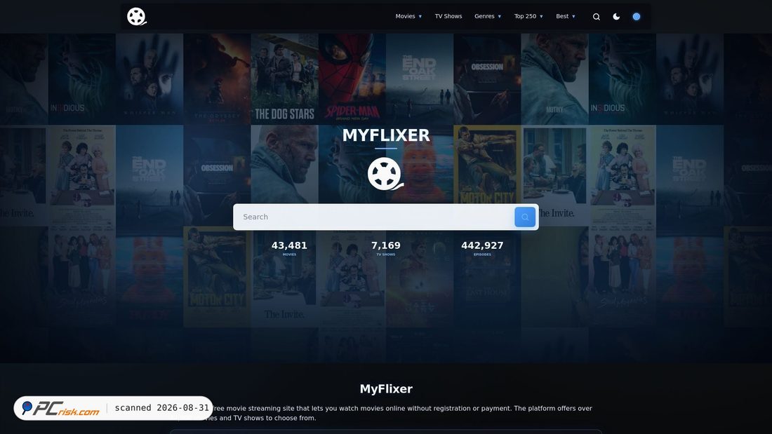 Screenshot di myflixerz.day