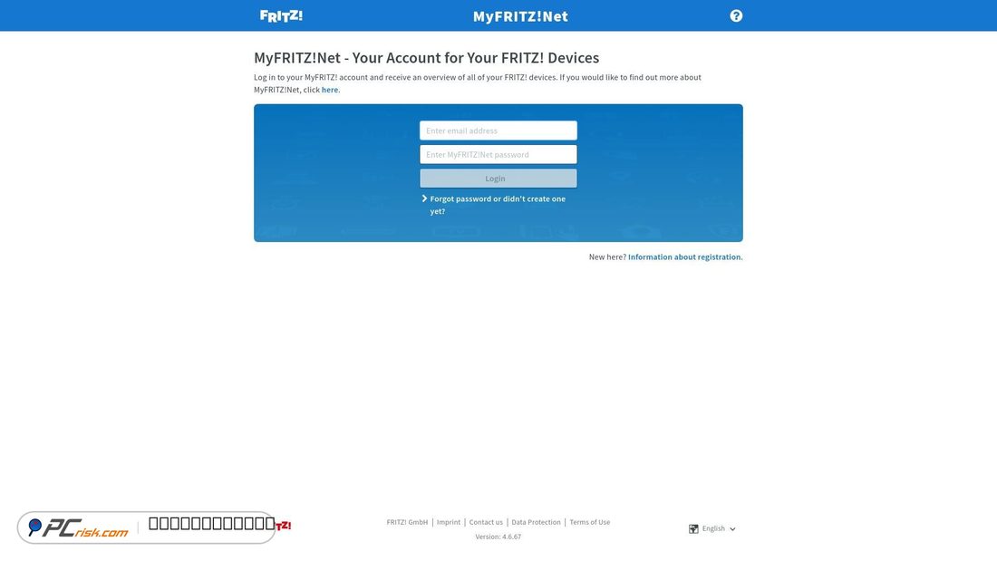 Screenshot von myfritz.net