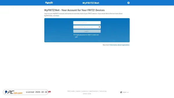 Screenshot di myfritz.net