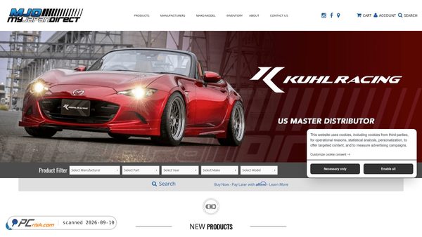 Screenshot di myjapandirect.com