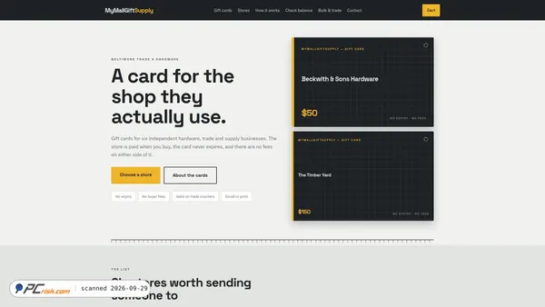 mymallgiftsupply.com screenshot