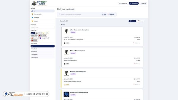 Captura de mynextrack.com