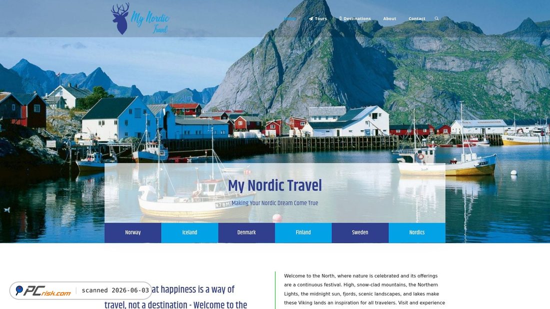 Screenshot of mynordictravel.com