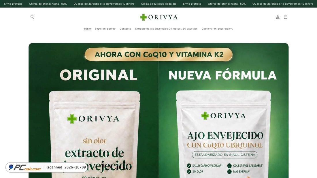 Captura de ecrã de myorivya.com
