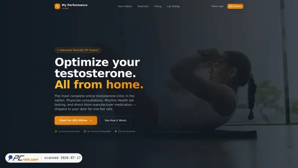 myperformanceclinics.com screenshot
