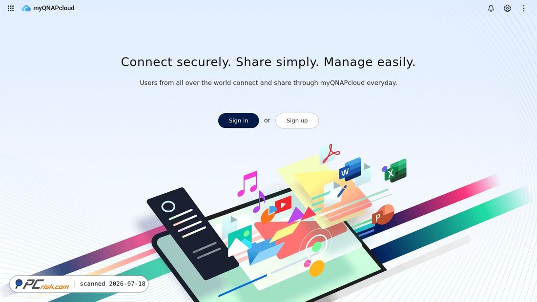 Screenshot di myqnapcloud.com