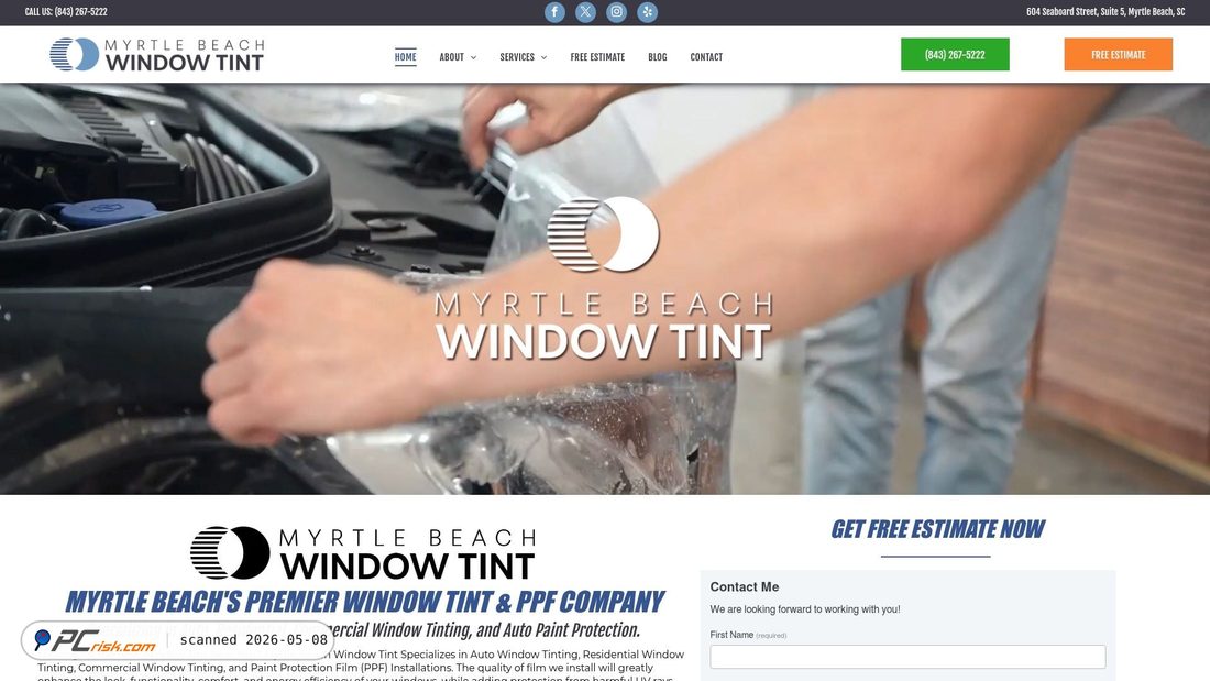 Screenshot von myrtlebeachwindowtint.com