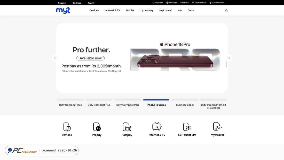 Screenshot of myt.mu