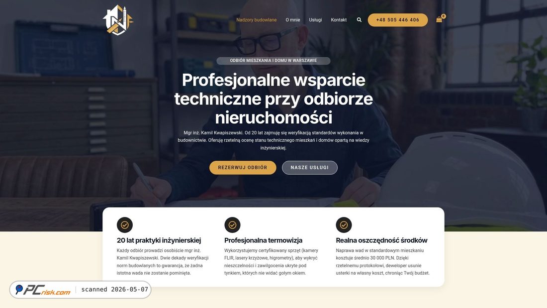 Screenshot of nadzorybudowlane.waw.pl