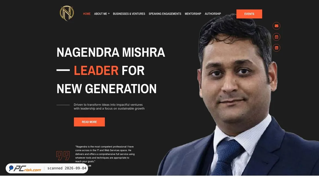 Screenshot di nagendramishra.co.uk
