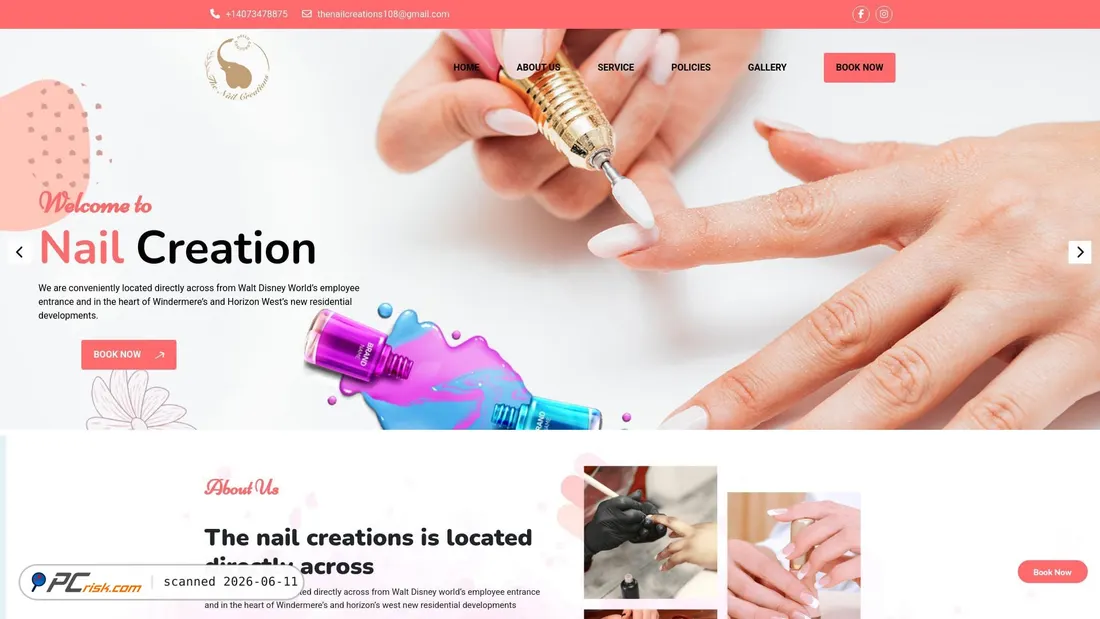 Screenshot di nailcreationswindermere.com