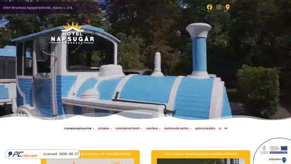 Screenshot van napsugarhoteloroshaza.hu