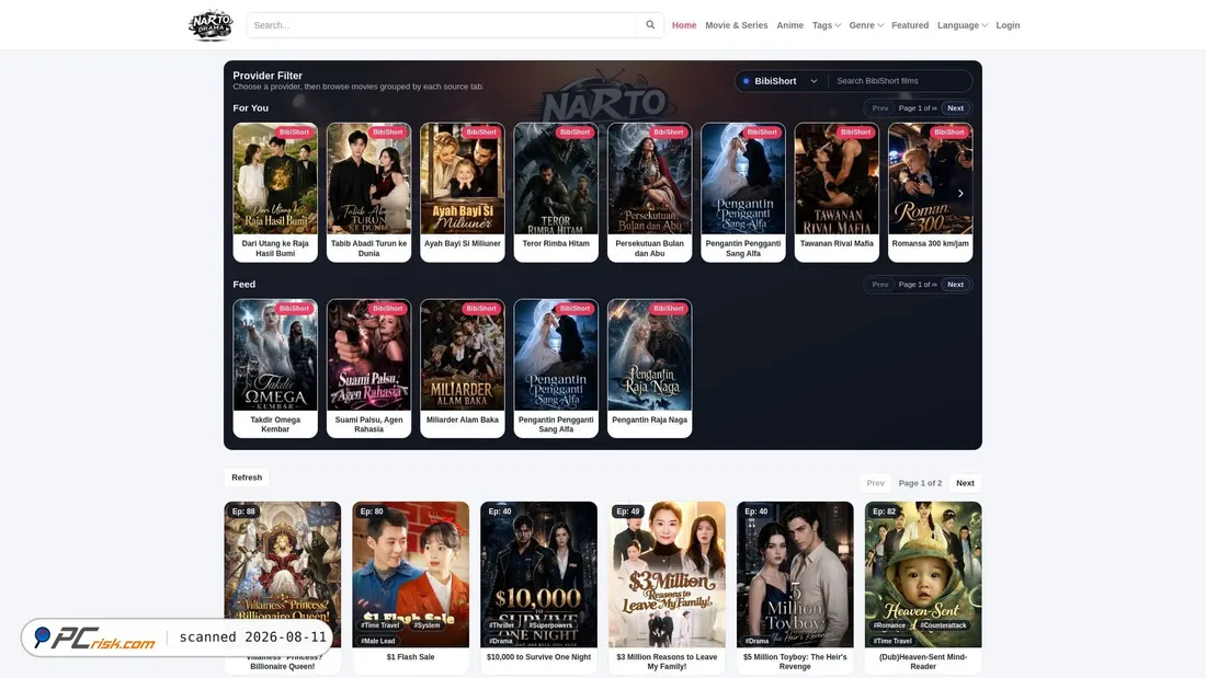 Screenshot of nartodrama.com