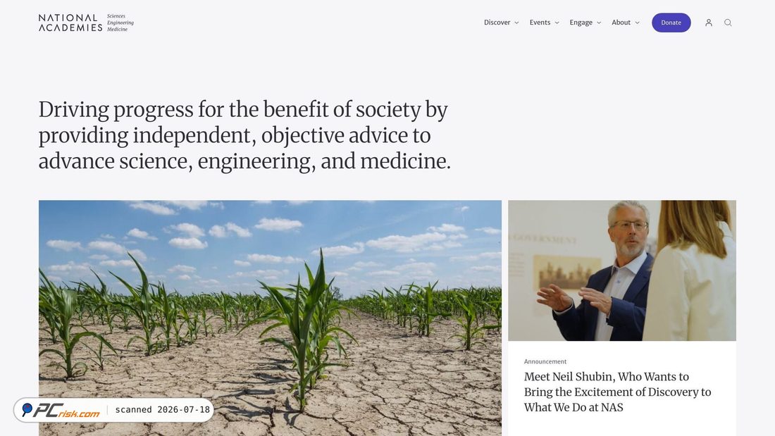 Screenshot of nationalacademies.org