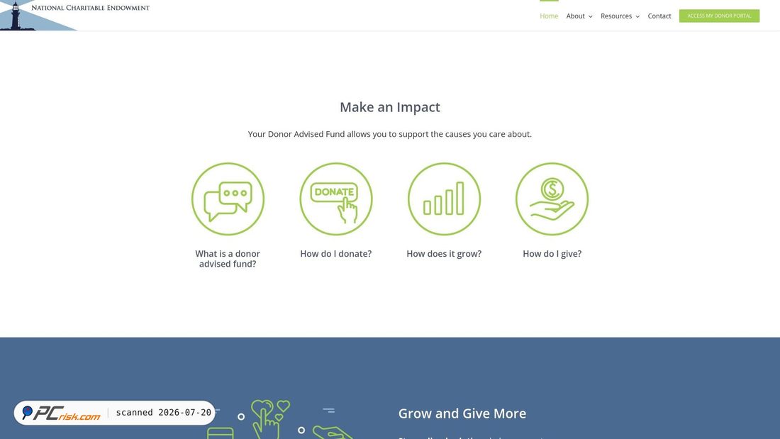 Screenshot of nationalcharitable.org