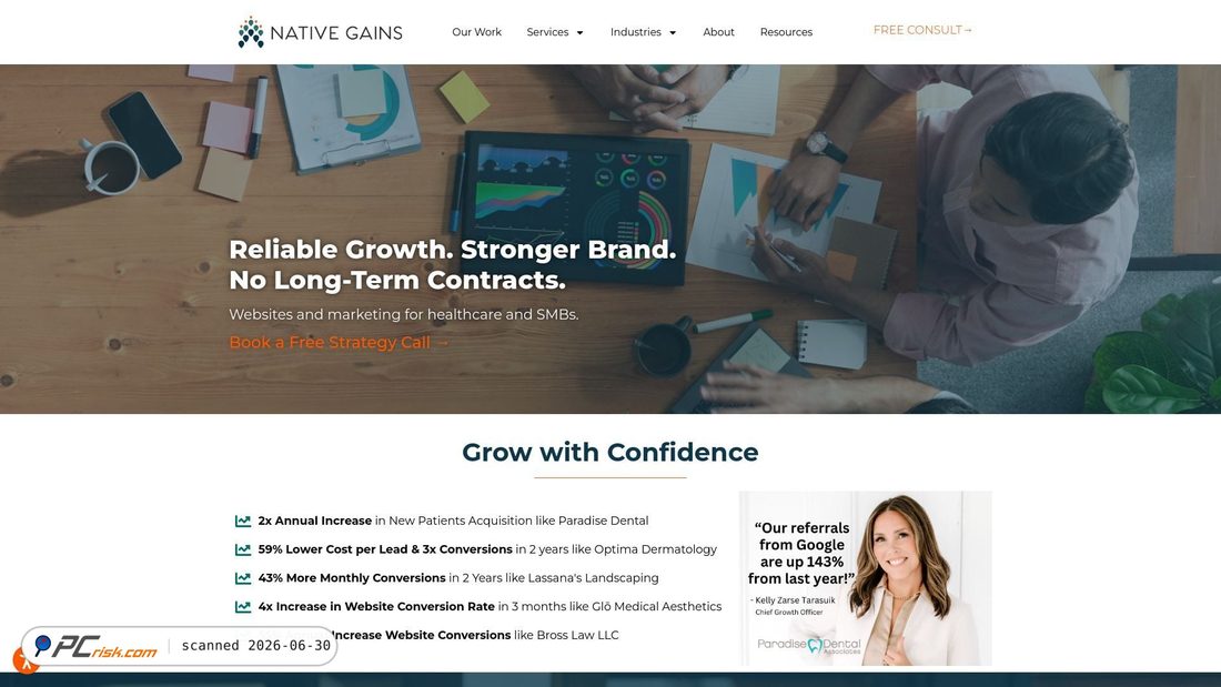 Screenshot of nativegains.com