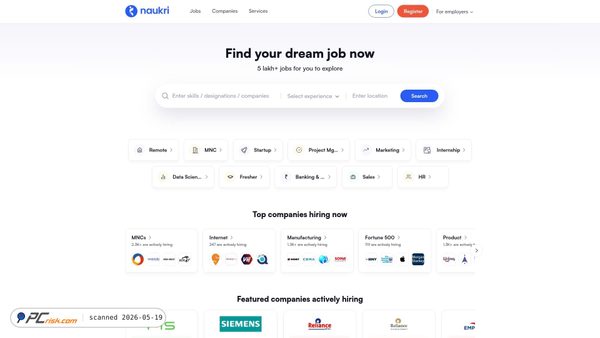 naukri.com screenshot