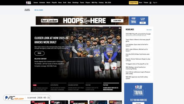 nba.com screenshot