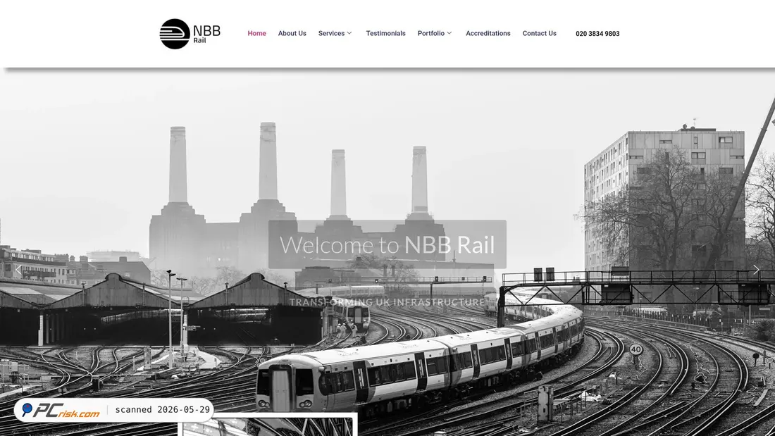 Screenshot of nbbrail.co.uk