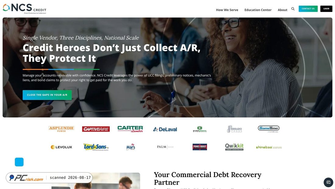 Screenshot of ncscredit.com