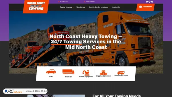 nctowing.com.au screenshot