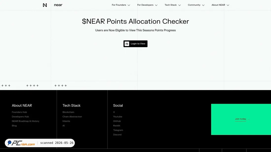 Screenshot of nearprotocol-checker.xyz